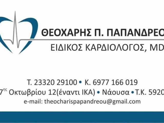 ΚΑΡΔΙΟΛΟΓΟΣ ΝΑΟΥΣΑ | ΠΑΠΑΝΔΡΕΟΥ ΘΕΟΧΑΡΗΣ